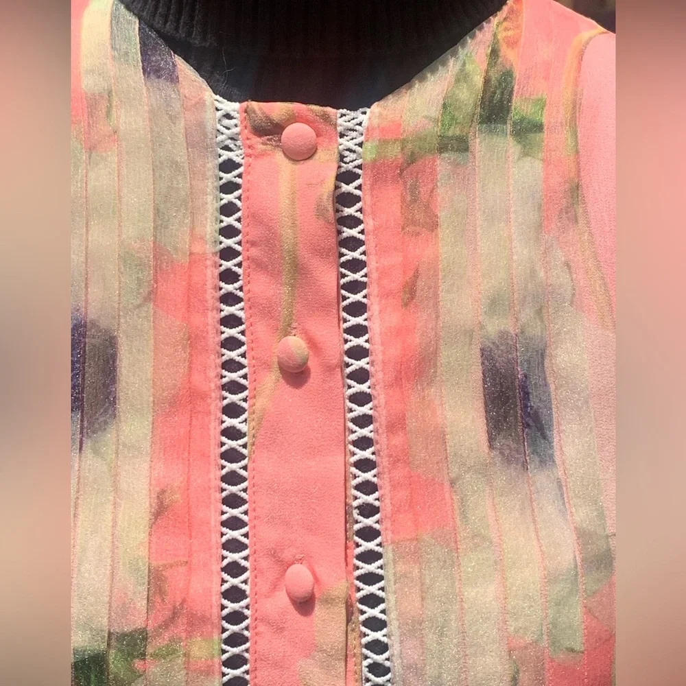 Cynthia Rowley Poppy Organza Peach Dress - Picture 11 of 15
